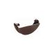 FloPlast Mini Gutter External Stopend - 76mm Brown