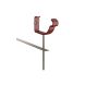Lindab Steel Gutter Rise & Fall Bracket - 125mm Dark Red