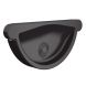 Lindab Steel Gutter Self-Locking Stop End - 100mm Coffee Brown