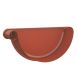 Lindab Steel Gutter Left Hand Stop End - 190mm Tile Red