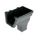 FloPlast Ogee Gutter Stopend Outlet Right Hand - 110mm x 80mm Cast Iron Effect
