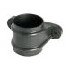 FloPlast Cast Iron Effect Round Downpipe Socket with Fixing Lugs - 68mm