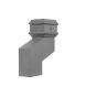 Cast Iron Rectangular Downpipe - 150mm Side Projection 100mm x 75mm Primed