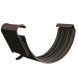 Lindab Steel Gutter Union - 100mm Coffee Brown