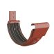 Lindab Steel Gutter Radius Fascia Bracket - 125mm Tile Red