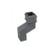 Cast Iron Rectangular Downpipe - 305mm Front Projection 100mm x 75mm Primed