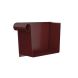 Lindab Rectangular Steel Gutter Left Hand Stop End - 140mm Dark Red