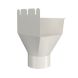 Lindab Rectangular Steel Gutter Outlet 87mm - 140mm Antique White