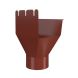 Lindab Rectangular Steel Gutter Outlet 100mm - 140mm Tile Red