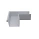 Lindab Rectangular Steel Gutter External Angle 90 - 140mm Silver Metallic