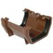 FloPlast Square Gutter Union Bracket - 114mm Brown
