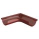 Lindab Steel Gutter External Angle 90 - 100mm Dark Red