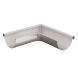 Lindab Steel Gutter External Angle 90 - 125mm Silver Metallic