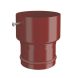 Lindab Steel Hose Connector - 87mm Dark Red