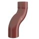 Lindab Steel One-Piece 50mm Downpipe Offset - 100mm Dark Red