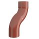 Lindab Steel One-Piece 50mm Downpipe Offset - 75mm Tile Red