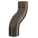 Lindab Steel One-Piece 50mm Downpipe Offset - 87mm Brown