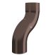 Lindab Steel One-Piece Downpipe Offset - 75mm Coffee Brown