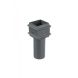 Cast Iron Square to Round Gutter Connector - 100mm Primed