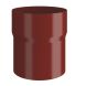 Lindab Steel Downpipe Connector - 87mm Dark Red