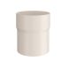 Lindab Steel Downpipe Connector - 87mm Antique White