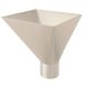 Lindab Steel Large Water Hopper - 87mm Antique White