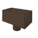 Lindab Steel Large Rectangular Water Hopper - 75mm Brown