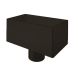 Lindab Steel Medium Rectangular Water Hopper - 100mm Coffee Brown