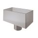 Lindab Steel Medium Rectangular Water Hopper - 75mm Silver Metallic