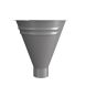 Lindab Steel Half Round Water Hopper - 87mm Silver Metallic