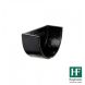 Cast Iron Deep Half Round Gutter Internal Stopend - 100mm Black