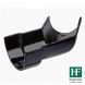 Cast Iron Deep Half Round Gutter Left Hand Angle - 135 Degree x 125mm Black