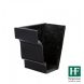 Cast Iron Moulded Ogee Gutter Left Hand Internal Stopend - 125mm Black