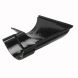 Cast Iron Beaded Half Round Gutter Left Hand Angle - 90 Degree x 115mm Black
