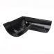 Cast Iron Beaded Half Round Gutter Right Hand Angle - 90 Degree x 125mm Black