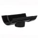 Cast Iron Half Round Gutter Running Outlet - 150mm for 65mm Downpipe Black