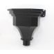 Cast Iron Round Downpipe Hopper Head Fluted Flanged Outlet - 75mm Black