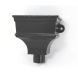 Cast Iron Round Downpipe Hopper Head Traditional Shallow Eared Outlet - 75mm Black