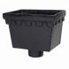 Cast Iron Rectangular Standard Hopper Head Castellated Outlet - 255mm for 75mm Downpipe Black