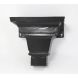 Cast Iron Round Downpipe Hopper Head Traditional Shallow Flanged Outlet - 75mm Black