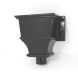 Cast Iron Round Downpipe Hopper Head Traditional Deep Flanged Outlet - 75mm Black