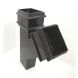 Cast Iron Rectangular Downpipe Branch - 135 Degree x 100mm x 75mm Black