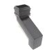 Cast Iron Rectangular Downpipe - 610mm Front Projection 100mm x 75mm Black