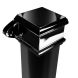 Cast Iron Square Eared Downpipe - 75mm x 914mm Black