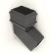 Cast Iron Square Downpipe Bend - 112.5 Degree x 75mm Black
