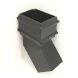 Cast Iron Square Downpipe Bend - 135 Degree x 75mm Black