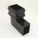 Cast Iron Square Downpipe Bend - 92.5 Degree x 100mm Black