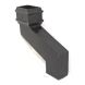 Cast Iron Square Downpipe Offset - 115mm Projection 100mm Black