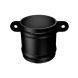 Cast Aluminium Round Downpipe Loose Collar Eared - 76mm Black (9005 Leatherette)
