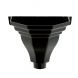 Cast Iron Round Downpipe Large Hopper Head Flat Back - 75mm Black